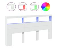 Vidaxl cabecero de cama con luz led blanco 200x17x102 cm