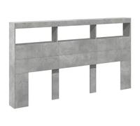 Vidaxl cabecero de cama con luz led gris hormigón 180x17x102 cm