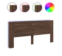 Vidaxl cabecero de cama con luz led marrón roble 220x16,5x103,5 cm