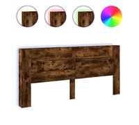 Cabecero De Cama Con Luz Led Roble Ahumado 220x16,5x103,5 Cm Vidaxl