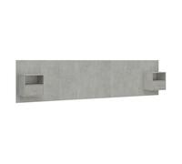 Vidaxl cabecero de cama con mesitas madera contrachapada gris hormigón