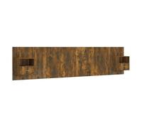 Vidaxl cabecero de cama con mesitas madera contrachapada roble ahumado