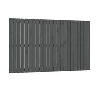 Vidaxl cabecero de cama de pared madera maciza pino gris 147x3x90 cm