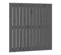 Vidaxl cabecero de cama de pared madera maciza pino gris 82,5x3x90 cm