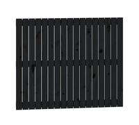 Vidaxl cabecero de cama de pared madera maciza pino negro 108x3x90 cm