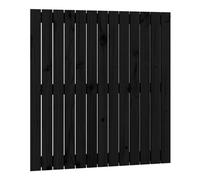 Vidaxl cabecero de cama de pared madera maciza pino negro 82,5x3x90 cm