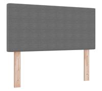 vidaXL Cabecero Gris Bajo Camas | Montaje en Pared 80 cm Madera de Pino Maciza Tela de Poliéster Muebles de Dormitorio Moderno Superficie Texturizada Diseño Compacto Accesorios para Cama Elegante