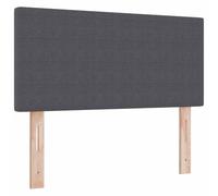 vidaXL Cabecero de Cama diseño Sencillo LED Pana Gris Oscuro 100 cm