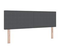 vidaXL Cabecero de Cama diseño Sencillo LED Pana Gris Oscuro 72 cm