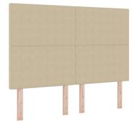 vidaXL Cabecero de Cama diseño Sencillo Tela Pana Gris Verde 140 cm