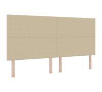 vidaXL Cabecero de Cama diseño Sencillo Tela Pana Gris Verde 200 cm