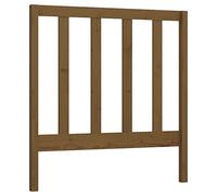 vidaXL Cabecero de Cama Dormitorio Cabezal Tapizado Decoración Acolchado Protector Elástico Prueba Polvo Madera Maciza Pino Marrón Miel 95x4x100 cm