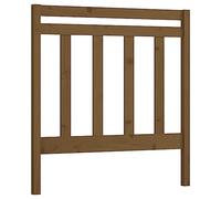 vidaXL Cabecero de Cama Dormitorio Cabezal Tapizado Decoración Acolchado Protector Elástico Prueba Polvo Madera Maciza Pino Marrón Miel 95x4x100 cm