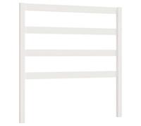 vidaXL Cabecero de Cama Dormitorio Cabezal Tapizado Decoración Acolchado Protector Elástico Prueba Polvo Madera Maciza de Pino Blanco 95x4x100 cm