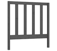 Vidaxl cabecero de cama madera maciza de pino gris 95x4x100 cm