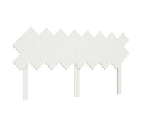vidaXL Cabecero de Cama Cabezal Dormitorio Estructura Habitación Mobiliario Muebles Decoración Adorno Madera Maciza de Pino Blanco 159,5x3x80,5 cm
