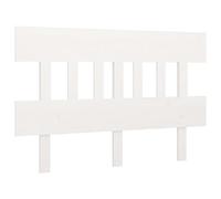 vidaXL Cabecero de Cama Cabezal Dormitorio Estructura Habitación Mobiliario Muebles Decoración Adorno Madera Maciza de Pino Blanco 203,5x3x81 cm