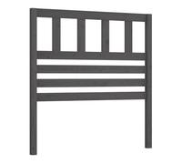 Vidaxl cabecero de cama madera maciza de pino gris 106x4x100 cm