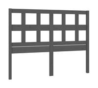 Vidaxl cabecero de cama madera maciza de pino gris 125,5x4x100 cm