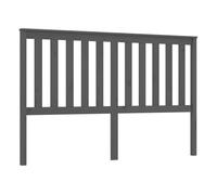 Vidaxl cabecero de cama madera maciza de pino gris 141x6x101 cm