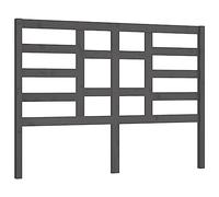 vidaXL Cabecero de cama, madera maciza de pino, gris 146x4x104 cm