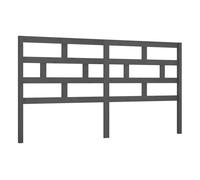Vidaxl cabecero de cama madera maciza de pino gris 186x4x100 cm