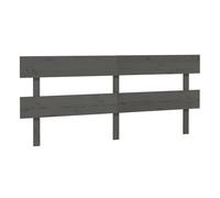 Vidaxl cabecero de cama madera maciza de pino gris 204x3x81 cm