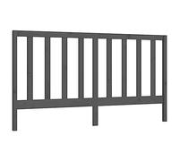 vidaXL Cabecero de Cama Madera Maciza de Pino Gris 206x4x100 cm
