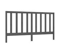 Vidaxl cabecero de cama madera maciza de pino gris 206x4x100 cm