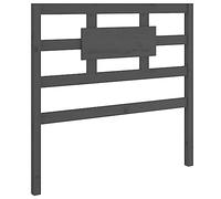 vidaXL Cabecero de Cama Madera Maciza de Pino Gris 95,5x4x100 cm