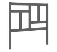Vidaxl cabecero de cama madera maciza de pino gris 95,5x4x100 cm