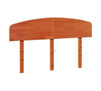 Vidaxl cabecero de cama madera maciza de pino marrón cera 140 cm
