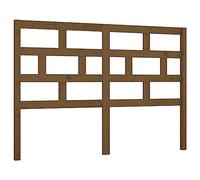 vidaXL Cabecero de cama dormitorio Madera maciza de pino Marrón miel 146x4x100 cm