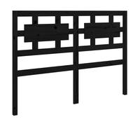 Vidaxl cabecero de cama madera maciza de pino negro 125,5x4x100 cm
