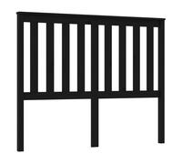 vidaXL Cabecero de cama Madera maciza de pino Negro 146x6x101 cm