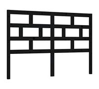 vidaXL Cabecero de Cama Madera Maciza de Pino Negro 166x4x100 cm