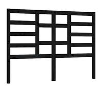 vidaXL Cabecero de Cama Madera Maciza de Pino Negro 166x4x104 cm