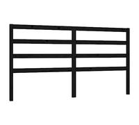 vidaXL Cabecero de Cama Madera Maciza de Pino Negro 206x4x100 cm