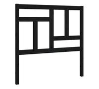 vidaXL Cabecero de Cama Cabezal Dormitorio Estructura Habitación Mobiliario Muebles Decoración Adorno Madera Maciza de Pino Negro 95,5x4x100 cm