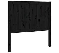 vidaXL Cabecero de Cama Madera Maciza de Pino Negro 95,5x4x100 cm