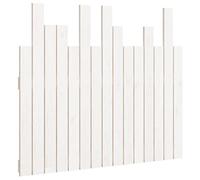 vidaXL Cabecero de Cama de Pared Madera Maciza de Pino Blanco 95,5x3x80 cm