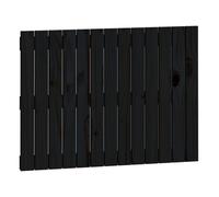 Vidaxl cabecero de cama pared madera maciza pino negro 82,5x3x60 cm