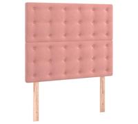 vidaXL 2X Cabeceros Cama Tapizado Cabezal Dormitorio Estructura Habitación Mobiliario Muebles Decoración Adorno de Terciopelo Rosa 100x5x78/88 cm