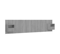 Vidaxl cabecero de cama y mesitas madera contrachapada gris sonoma