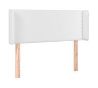 Vidaxl cabecero de cuero sintético blanco 103x16x78/88 cm