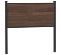 vidaXL Cabecero de Madera de ingeniería y Acero marrón Roble 90 cm, cabecero de Cama, cabecero de Panel, cabecero para Cama Individual