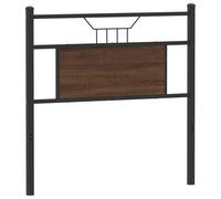 vidaXL Cabecero de Madera de ingeniería y Acero marrón Roble 90 cm, cabecero de Cama, cabecero de Panel, cabecero para Cama Individual