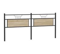 vidaXL Cabecero de Madera de ingeniería y Acero Roble Sonoma 200 cm, cabecero de Cama, cabecero de Panel, cabecero para Cama de Matrimonio