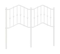 vidaXL Cabecero, Cabecera para Somier, Cabezal para Estructura Armazón Marco de Cama, Cabecero para Dormitorio Hogar, Metal Blanco 120 cm