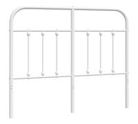vidaXL Cabecero de Metal Blanco 120 cm, cabecero de Cama, cabecero de Metal, cabecero para Cama Doble, cabecero Negro